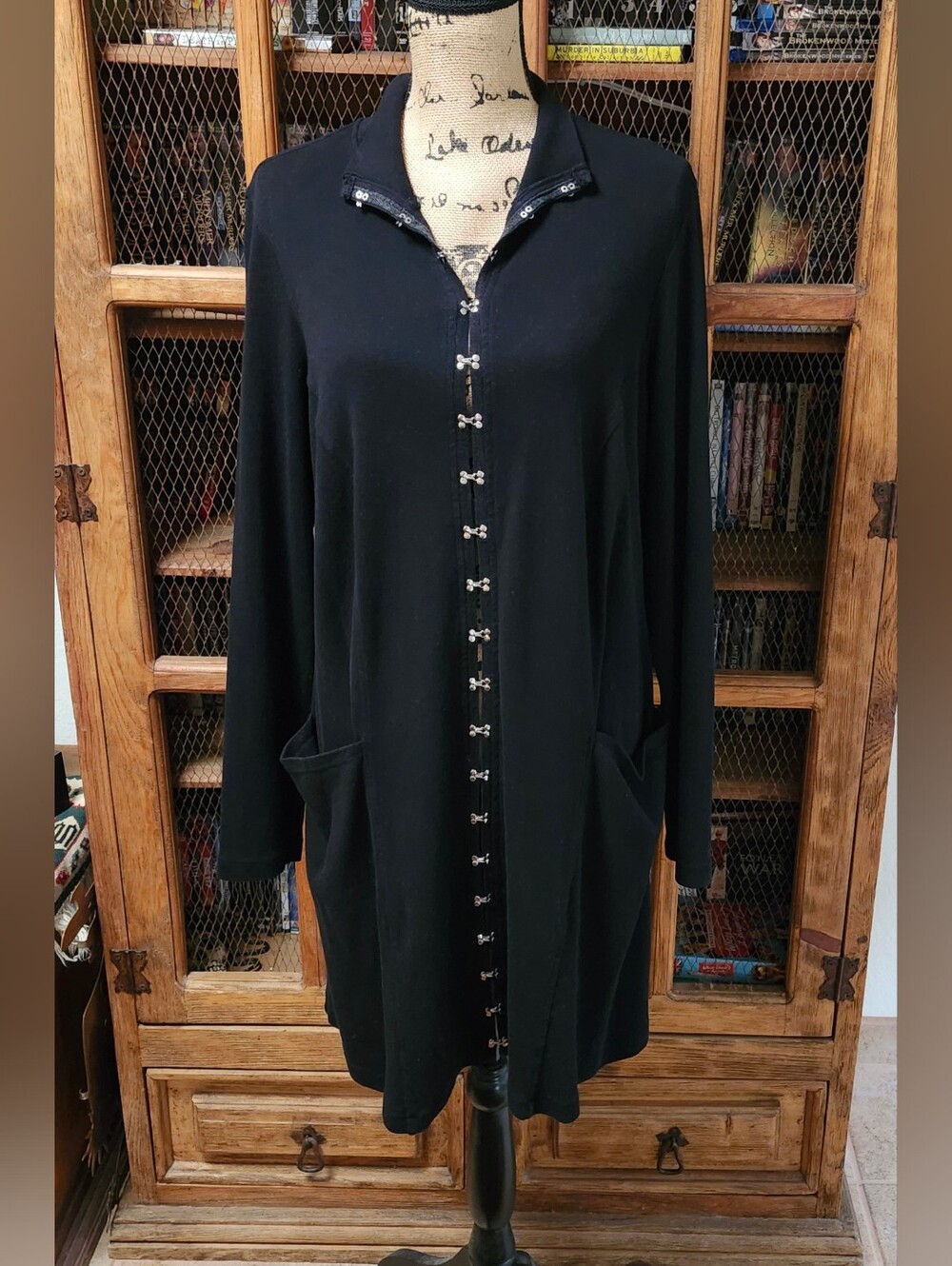 Bashara Lesser 100% Cotton Hook And Eye Front Closure Cardigan / Sweater / Dress